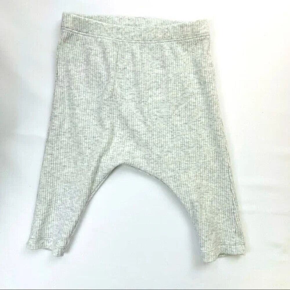Old Navy Unisex Light Gray U-Shaped Rib-Knit Pants 3-6 Months